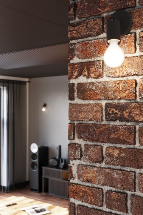 Sollux Lampa Kinkiet FORNES 1 czarny