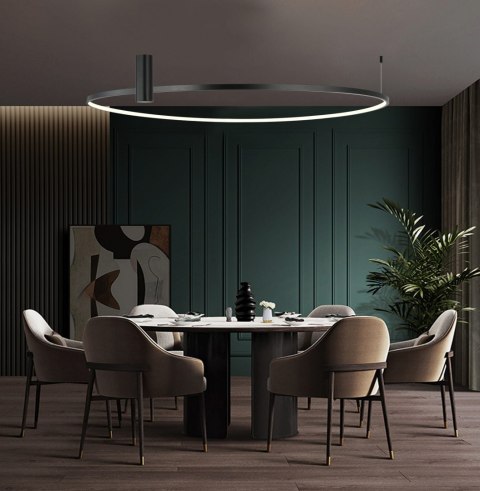 Plafon Ring L 4000K 1xLED czarny LP-909/1C 4L BK