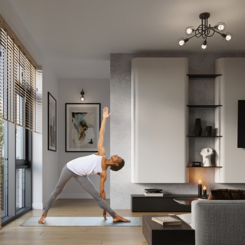 Sollux Lampa Plafon BELUCI 3 czarny