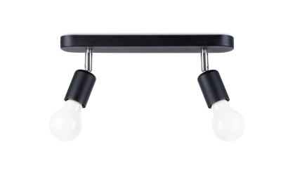 Sollux Lampa Plafon FORNES 2 czarny