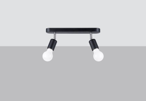 Sollux Lampa Plafon FORNES 2 czarny