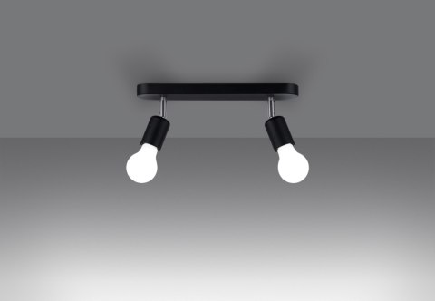 Sollux Lampa Plafon FORNES 2 czarny