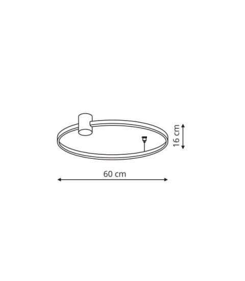 Plafon Ring S 4000K 1xLED czarny LP-909/1C 4S BK