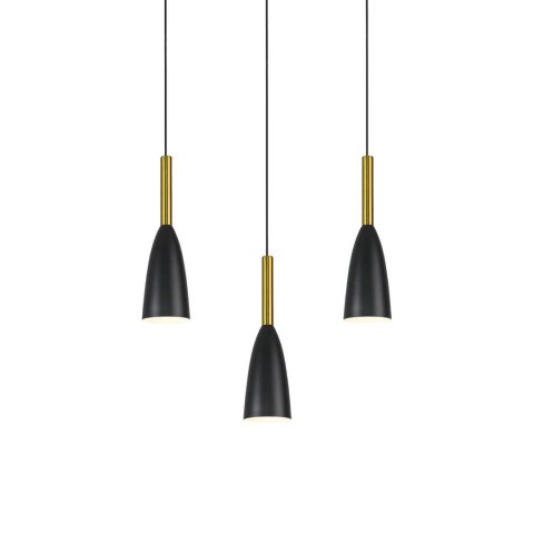 Lampa wisząca Solin 3 czarno-złota 3xE27 Light Prestige