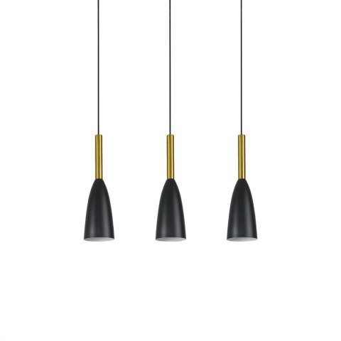 Lampa wisząca Solin 3 czarno-złota 3xE27 Light Prestige