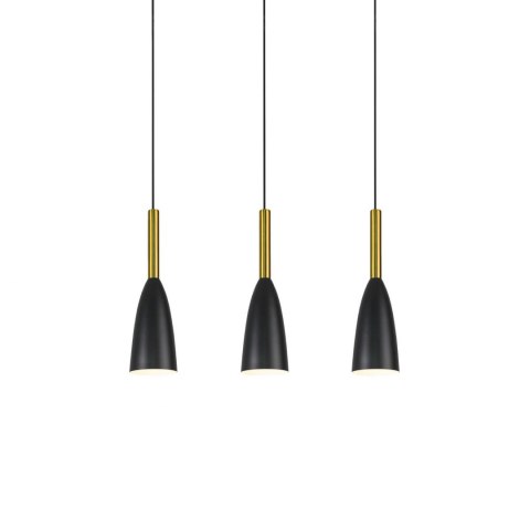 Lampa wisząca Solin 3 czarno-złota 3xE27 Light Prestige