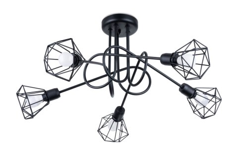 Sollux Lampa Żyrandol ARTEMIS 5S czarny