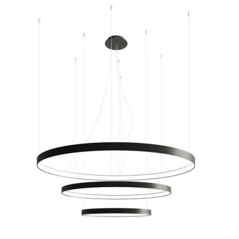 Sollux Lampa Żyrandol RIO 3 55/78/110 czarny LED 3000K