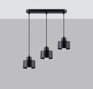 Sollux Lampa wisząca SAVAR 3 czarna