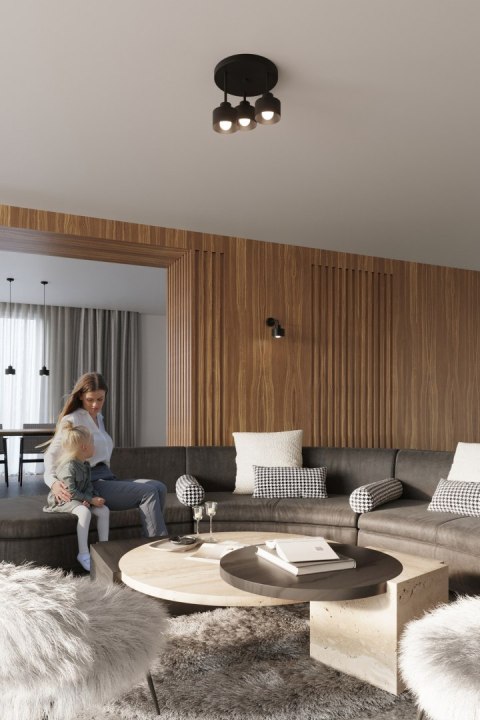 Sollux Lampa wisząca SAVAR 3 czarna