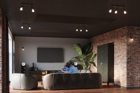 Sollux Lampa Plafon FORNES 2 czarny