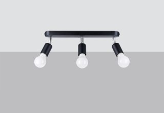 Sollux Lampa Plafon FORNES 3 czarny