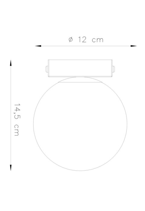 Sollux Lampa Plafon YOLI 1 czarny