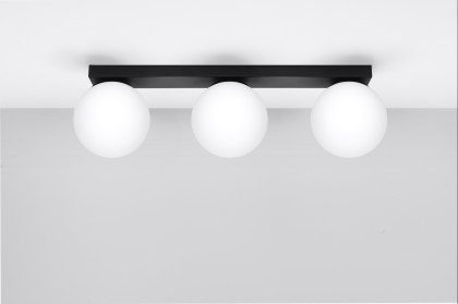 Sollux Lighting Plafon YOLI 3 czarny
