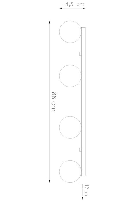 Sollux Lampa Plafon YOLI 4 czarny