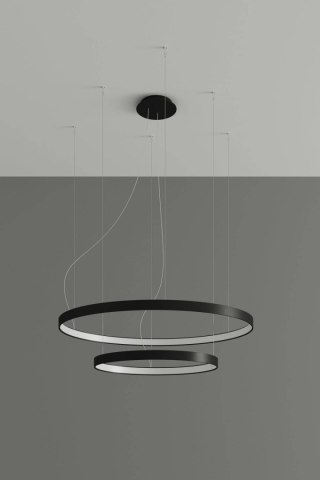 Sollux Lampa Żyrandol RIO 2 55/78 czarny LED 4000K