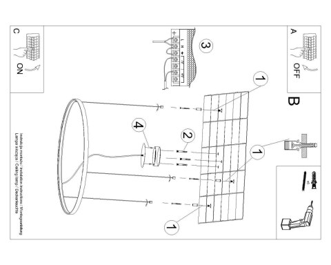 Sollux Lampa Żyrandol RIO 55 złoty LED 3000K