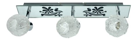 Lampa sufitowa candellux wyprzedaż 93-04997 orton listwa 3x40w g9 kryształ