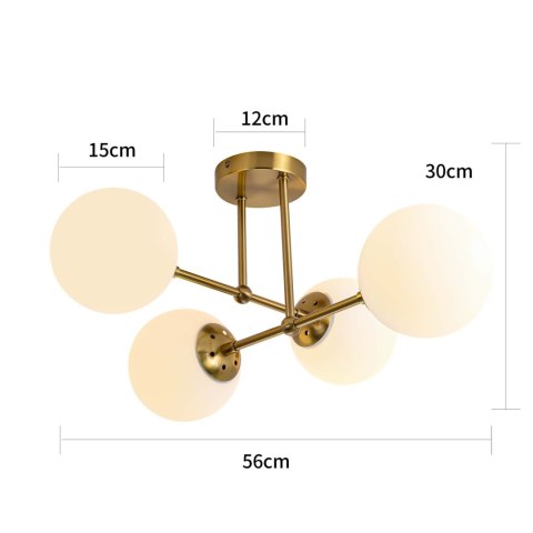 Lampa wisząca Roma 4 złota 4xE14 Light Prestige