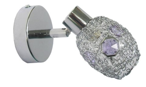 Lampa ścienna Candellux 91-56187 Golden kinkiet 1X40W G9 fioletowy chrom