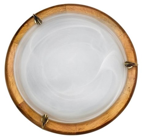 Lampa sufitowa Candellux 4-70206 1030 Alabaster plafon dąb2X60W