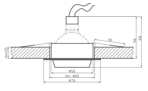 Oprawa stropowa aluminiowa satyna złota SA-02 2210145