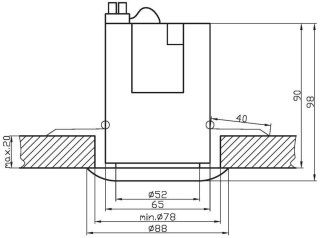 Oprawa stropowa satynowa okrągła OZS-02 2405400