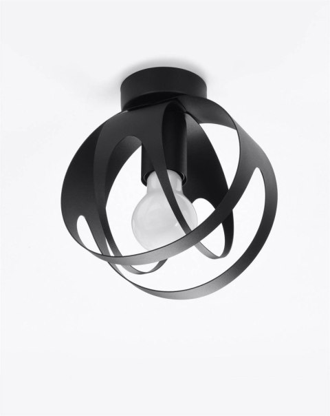 Sollux Lampa Plafon TULOS czarny