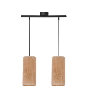 Aragona lampa wisząca 2x60 e27 abażur korkowy
