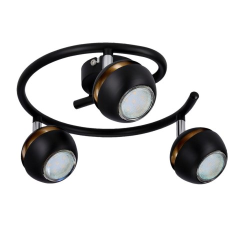 Boni spirala 3x3w gu10 led czarny