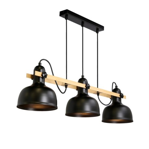 Lampa wisząca regulowana czarna loft Reno