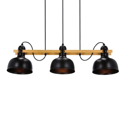 Lampa wisząca regulowana czarna loft Reno