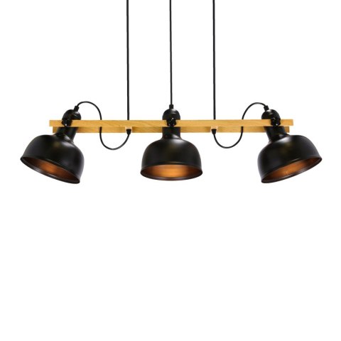 Lampa wisząca regulowana czarna loft Reno