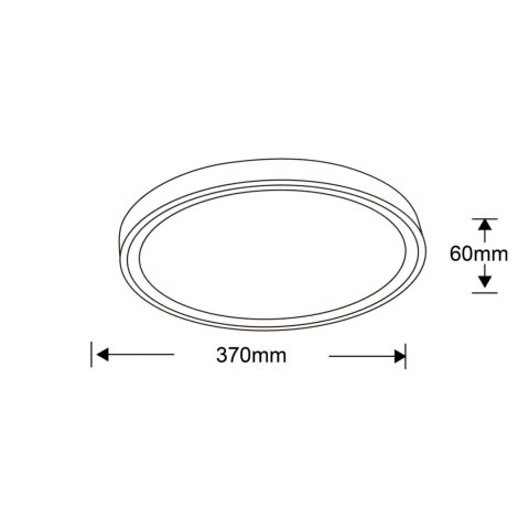 Plafon Vegas 30 cm czarny LED 4000K Light Prestige