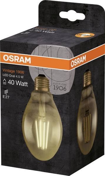 Zarówka led E27 5W 470lm 2500K vintage oval 40 Osram
