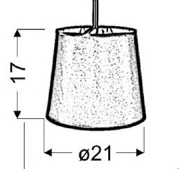 Abażur do milonga E27 czarny / srebrny środek