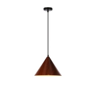 Dunca lampa wisząca 25cm E27 klosz ciemny orzechowy