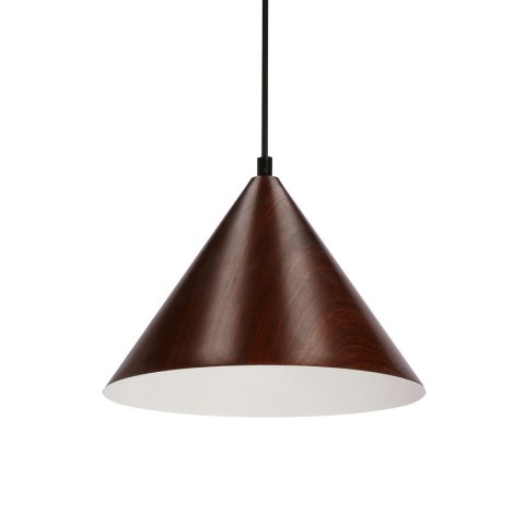 Dunca lampa wisząca 25cm E27 klosz ciemny orzechowy