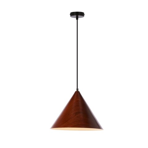 Dunca lampa wisząca 32cm E27 klosz ciemny orzechowy