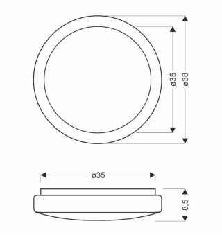 Jasper plafon biały LED 24W 38cm IP44 13-20369