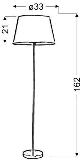 Lampa podłogowa satynowa biały abażur z tkaniny Ibis Candellux 51-00920