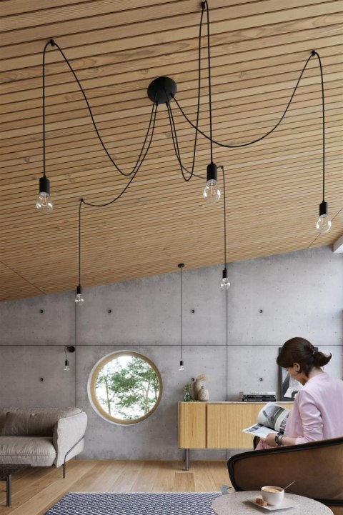 Sollux Lampa Kinkiet EDISON czarny