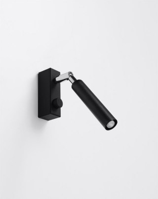 Sollux Lampa Kinkiet EYETECH 1 czarny