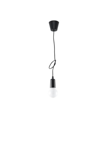 Sollux Lighting Lampa wisząca DIEGO 1 czarna