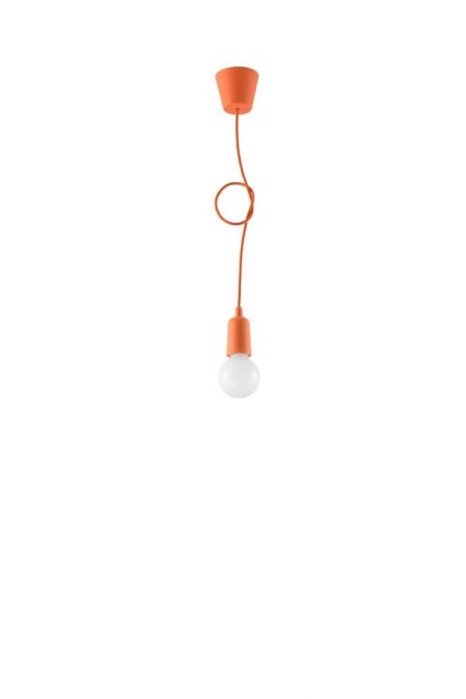 Sollux Lighting Lampa wisząca DIEGO 1 pomarańczowy