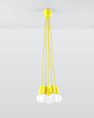 Sollux Lampa wisząca DIEGO 5 żółta