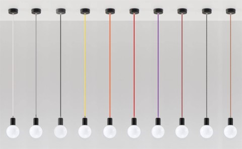 LAMPA SUFITOWA EDISON LOFT ZWIS czarno-czerwona