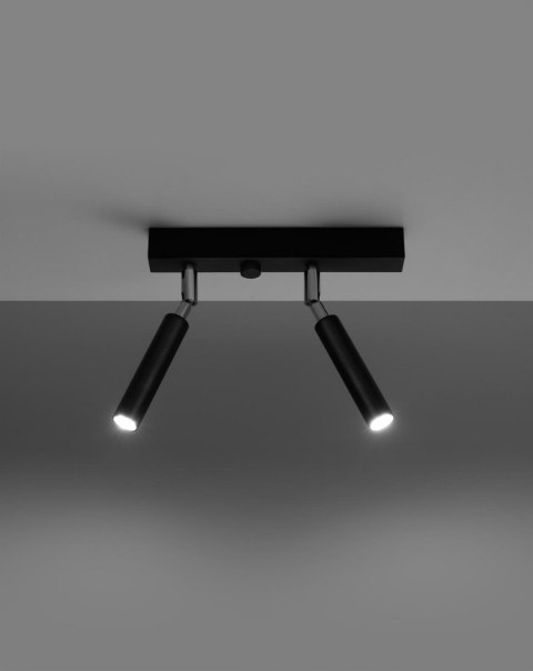 Sollux Lampa Plafon EYETECH 2 czarny