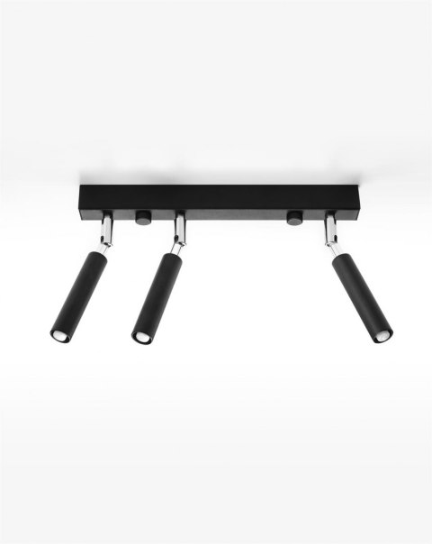 Sollux Lampa Plafon EYETECH 3 czarny