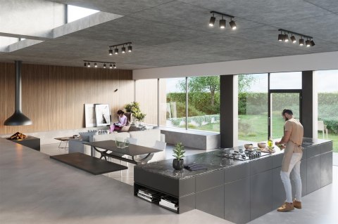 Sollux Lampa Plafon MERIDA 2 czarny